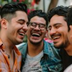 people laughing in group